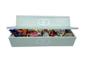 Caja 4 Compart. Verde/ Trufas y Bombones