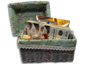 Bandeja Gris Tela Flores/ Espec. Goya