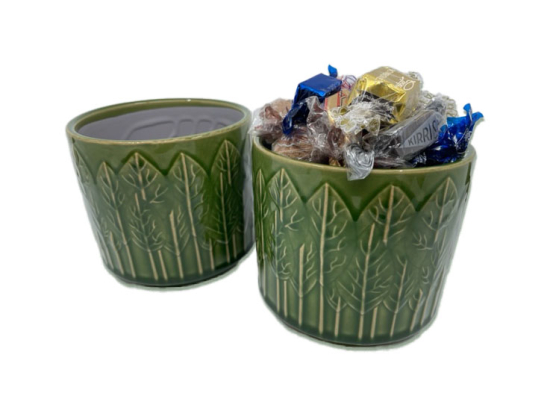 Maceta Verde Hojas/ Trufas, Vasquitos y Neskitas